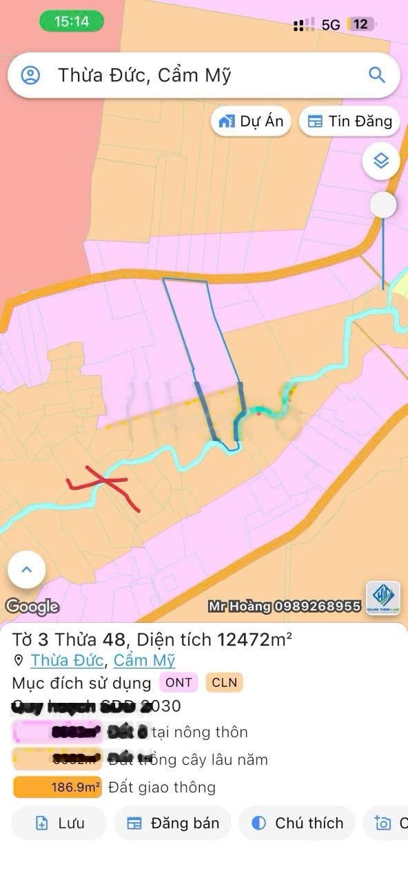 Hàng hiếm tại bán đất Hương lộ 10, 15 tỷ, 12471 m2, Cẩm Mỹ lộ 10, 15 tỷ, 12471 m2, Cẩm Mỹ, Đồng Nai