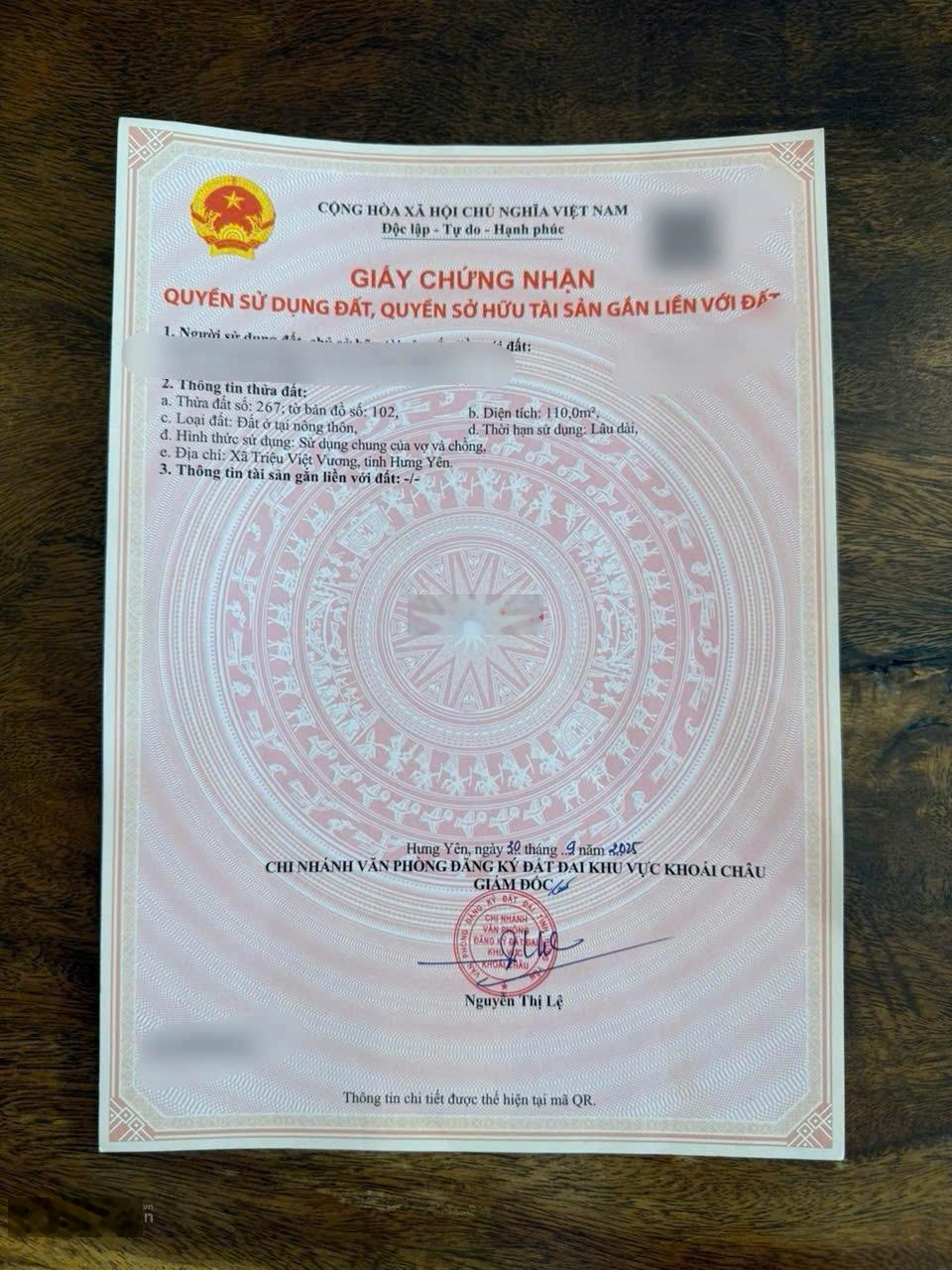 Giá đẹp nhất - đấu giá tân dân gần ngã tư - Khoái Châu - Hưng Yên