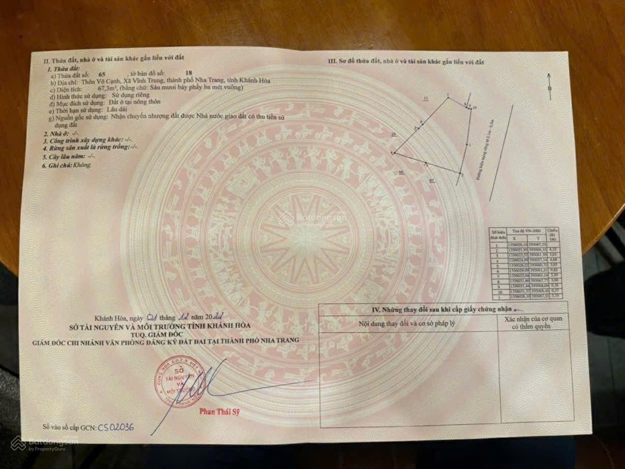 Bán nhanh lô đất Vĩnh Trung 67.3m2 ngang 9,6m nằm đường 2 ô tô tránh nhau chỉ 1 tỷ 580 triệu