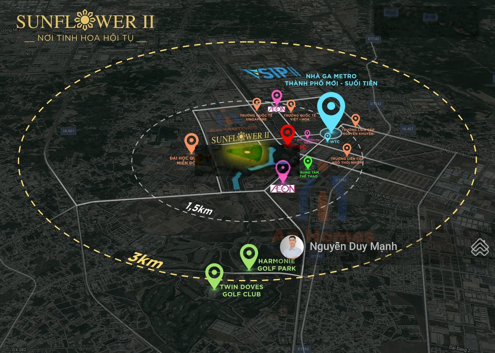 Bán gấp biệt thự Feliz 300m2/3T Sunflower ngay trung tâm P. Bình Dương 16 tỷ full tiến độ 2028