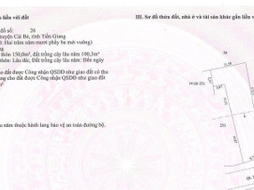 Bán đất mặt tiền Quốc Lộ 1A - Cái Bè vị trí kinh doanh đẹp