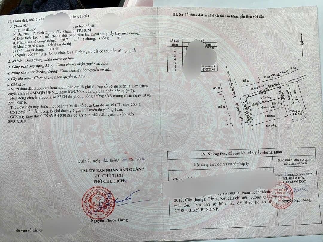 Bán đất mặt tiền Nguyễn Tuyển, Quận 2, giá 38 tỷ