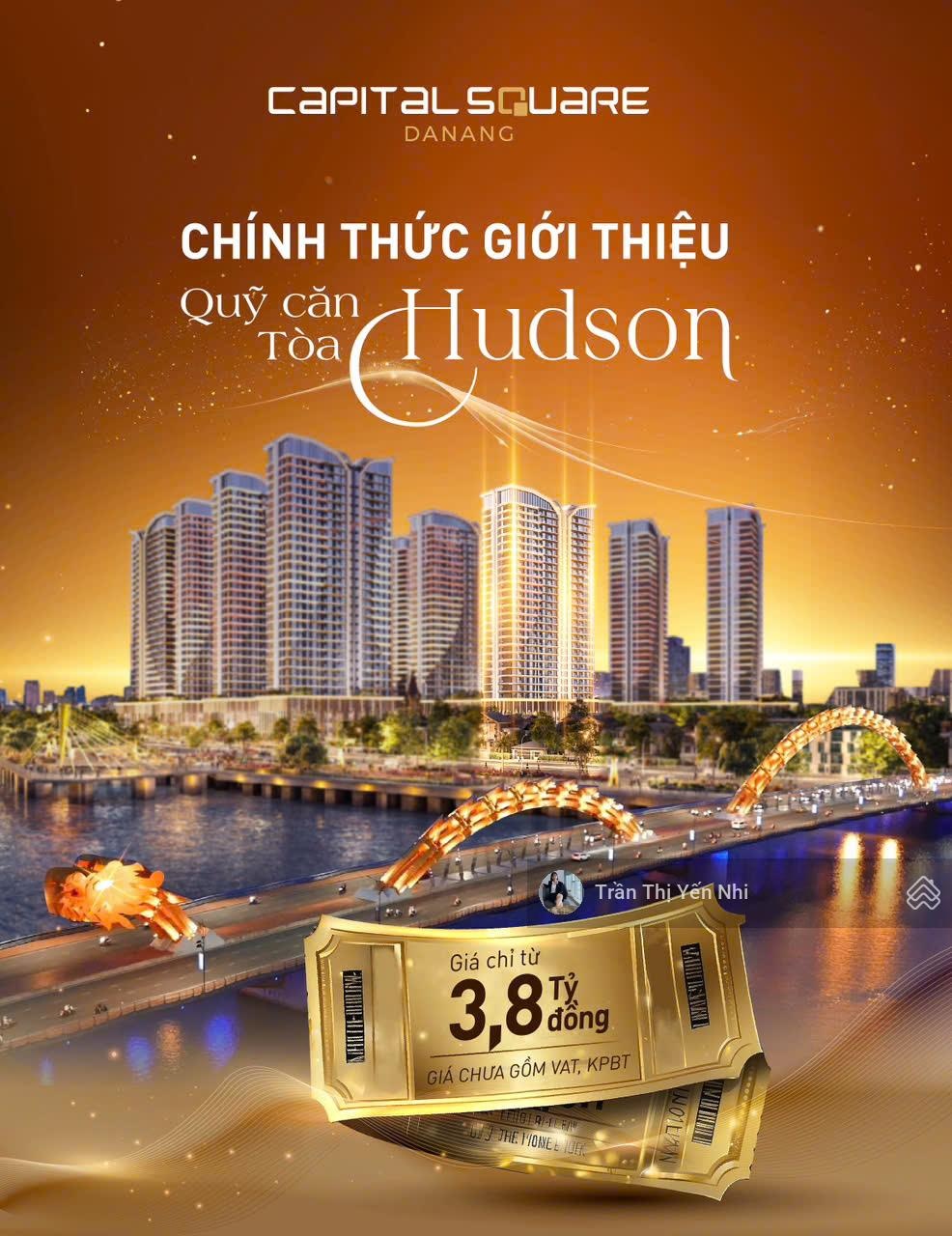 Chính thức nhận booking căn hộ cao cấp Capital Square view sông Hàn, xem pháo hoa quốc tế