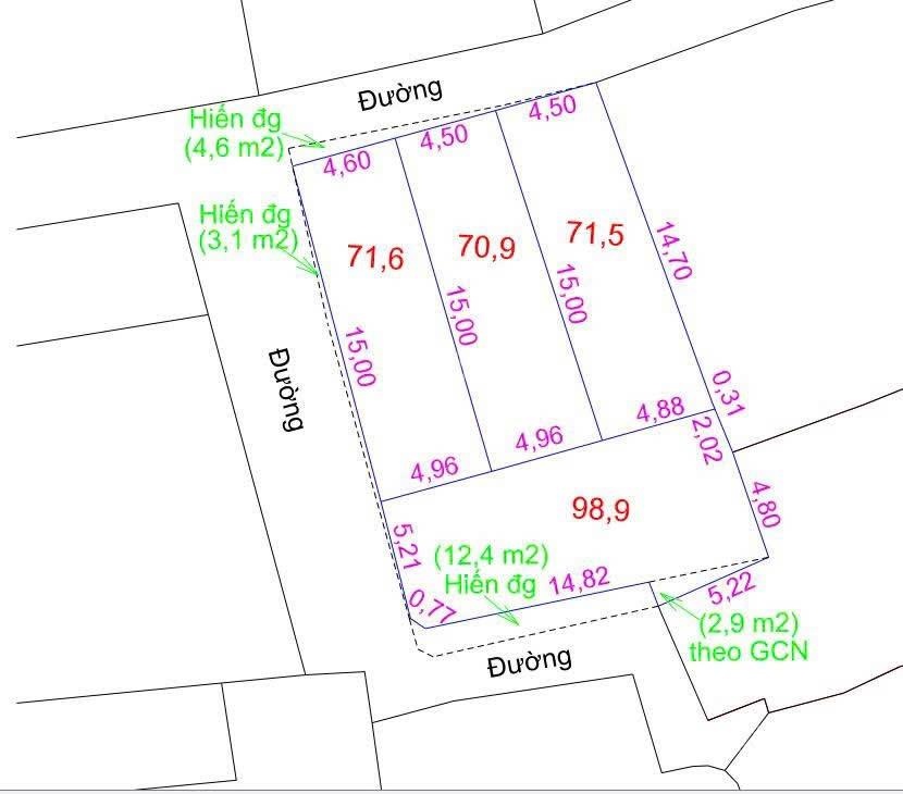 Siêu phẩm hiếm 4 lô vị trí đắc địa tại Hoà Bình Hạ, Văn Giang