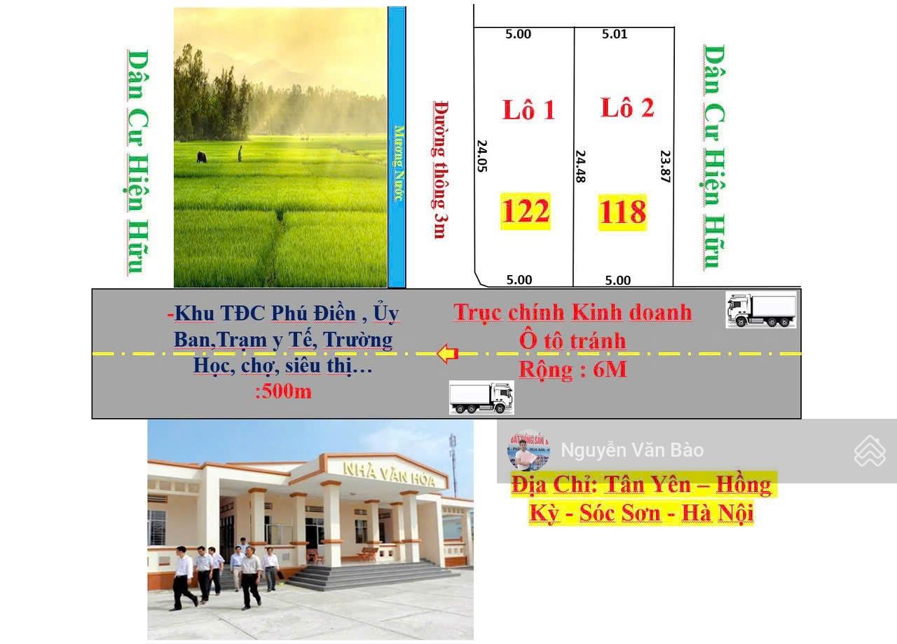 Bán Cắt Lỗ Lô Đất tại Xã Hồng Kỳ, Sóc Sơn, Hà Nội.