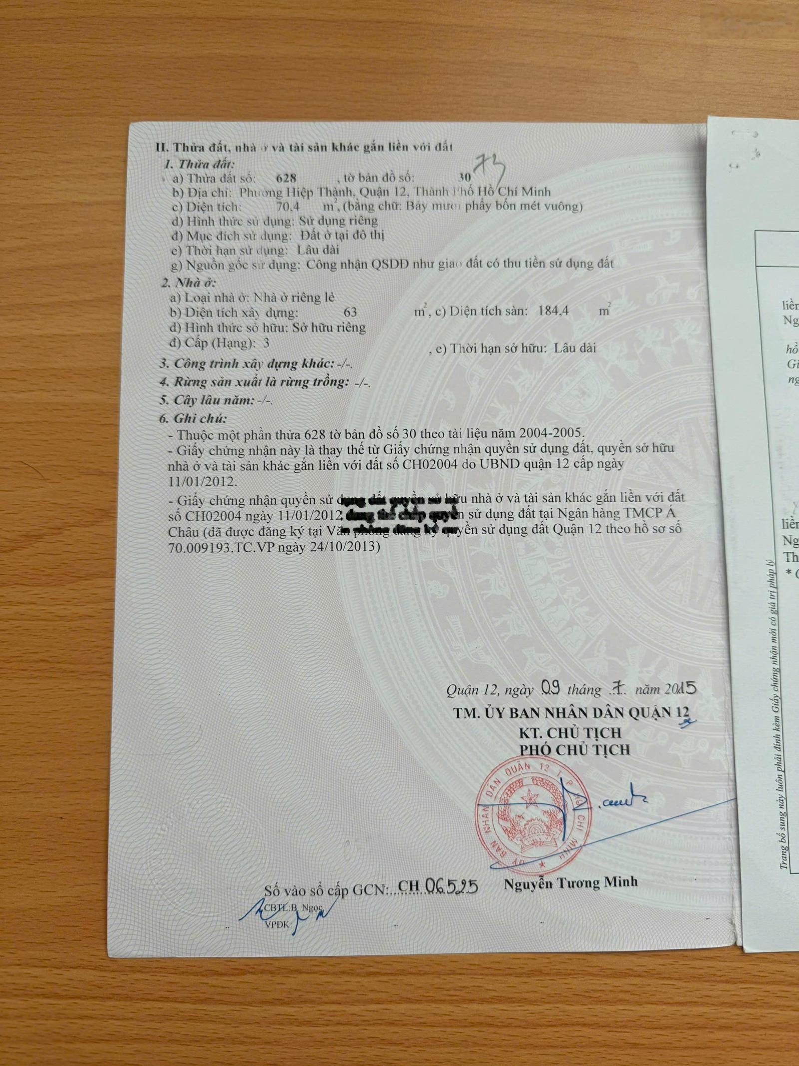 Bán nhà mặt tiền Nguyễn Ảnh Thủ, Q12