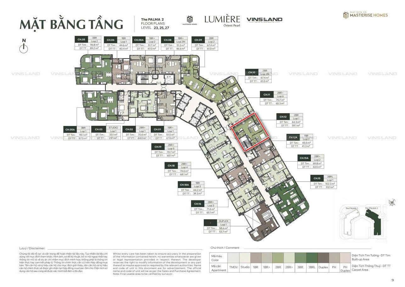 Hàng hiếm Orient Pearl Lumière VIP OCP1, 2PN view hồ Ngọc Trai chủ cắt