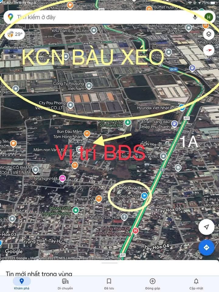 Bán đất 1000m2 mặt tiền đường nhựa 18x52m, sát khu công nghiệp Bàu Xéo, Biên Hòa