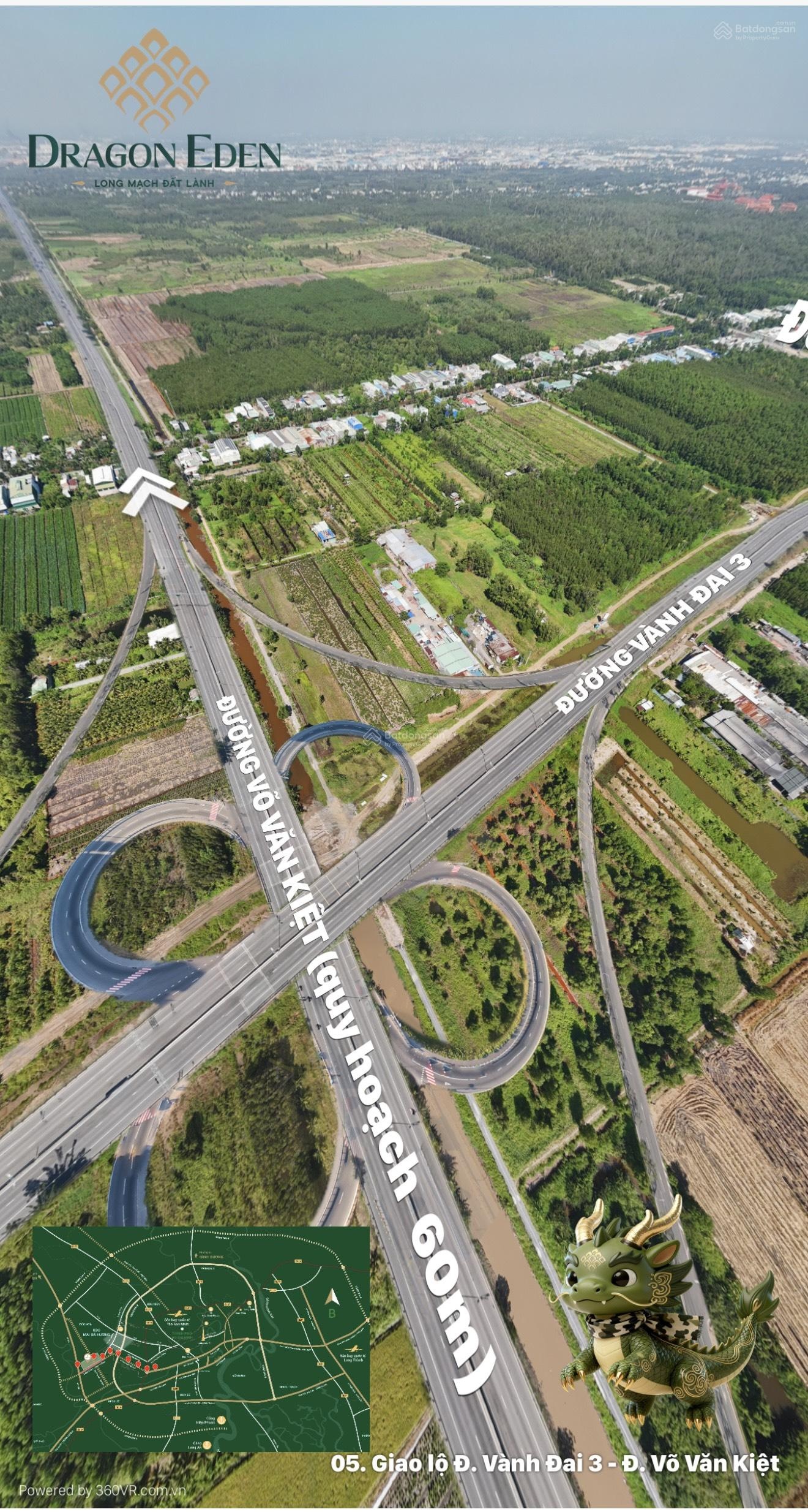 Bán đất full thổ 90m2 - đường nhựa 20m - đường võ văn kiệt mở rộng - vành đai 3,4 - metro tương lai