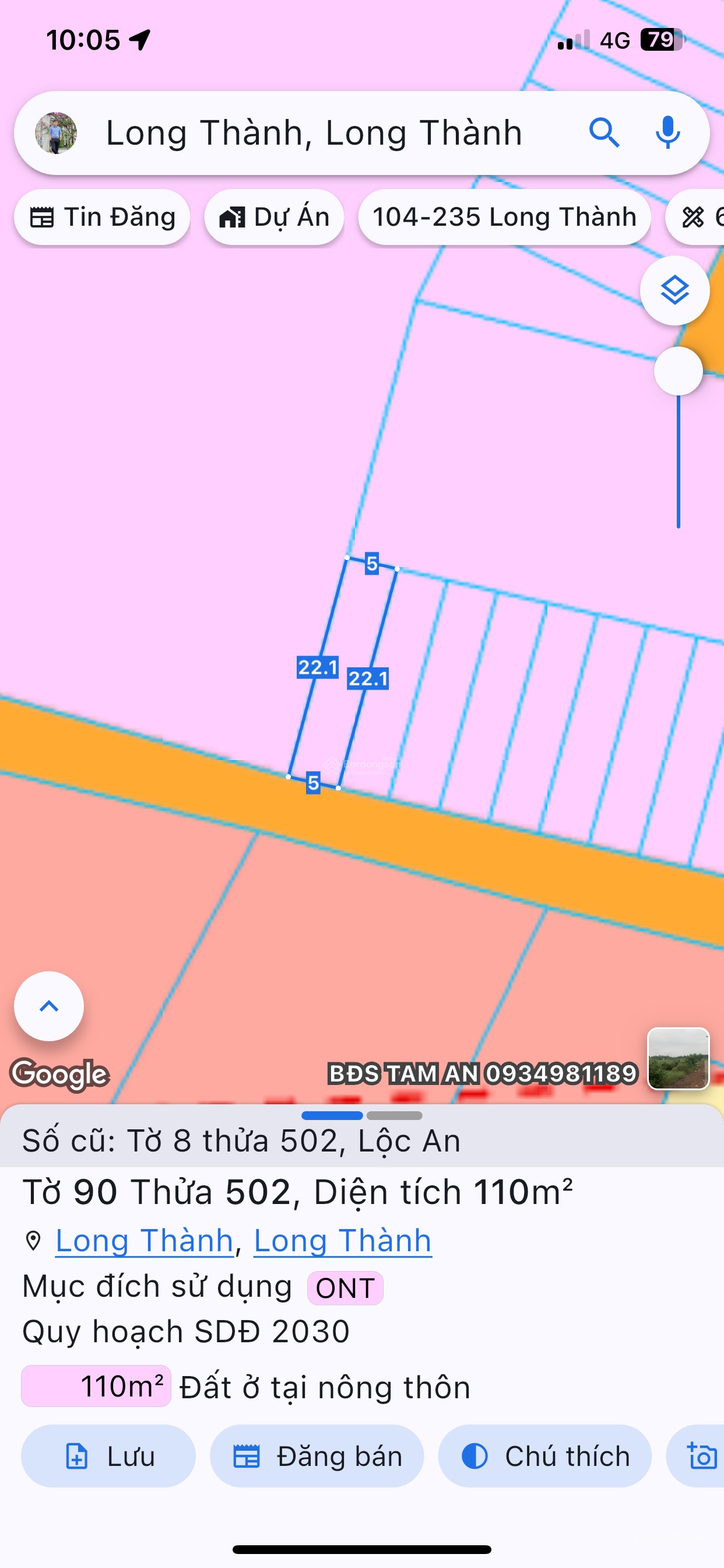 Bán đất tại Khu nhà ở Lộc An, giá siêu hời chỉ với 1,4 tỷ, 110 m2