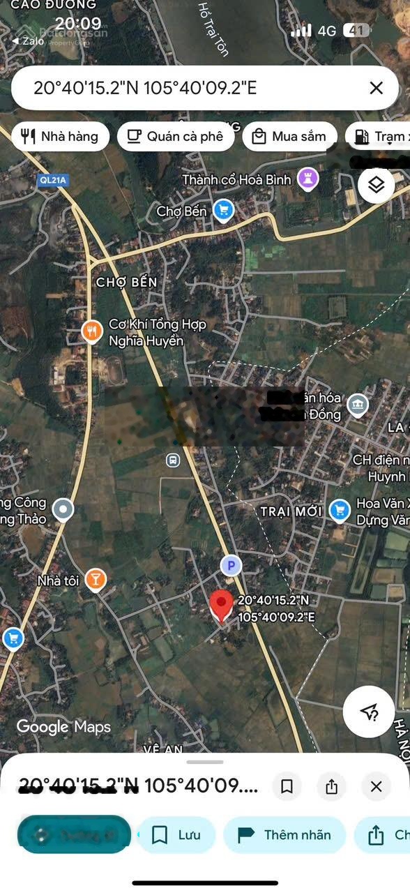 Duy nhất 1 lô đất nằm sát đường QL21A - gần quy hoạch KCN Thanh Cao