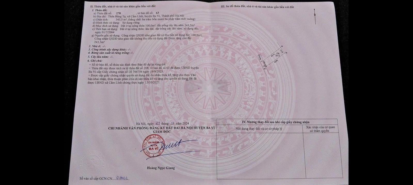 2 ô đất đẹp liền kề ở Cẩm Lĩnh, MT 10m=hậu, cách đường nhựa liên thôn 200m, cách KDL Đầm Long 1,5km