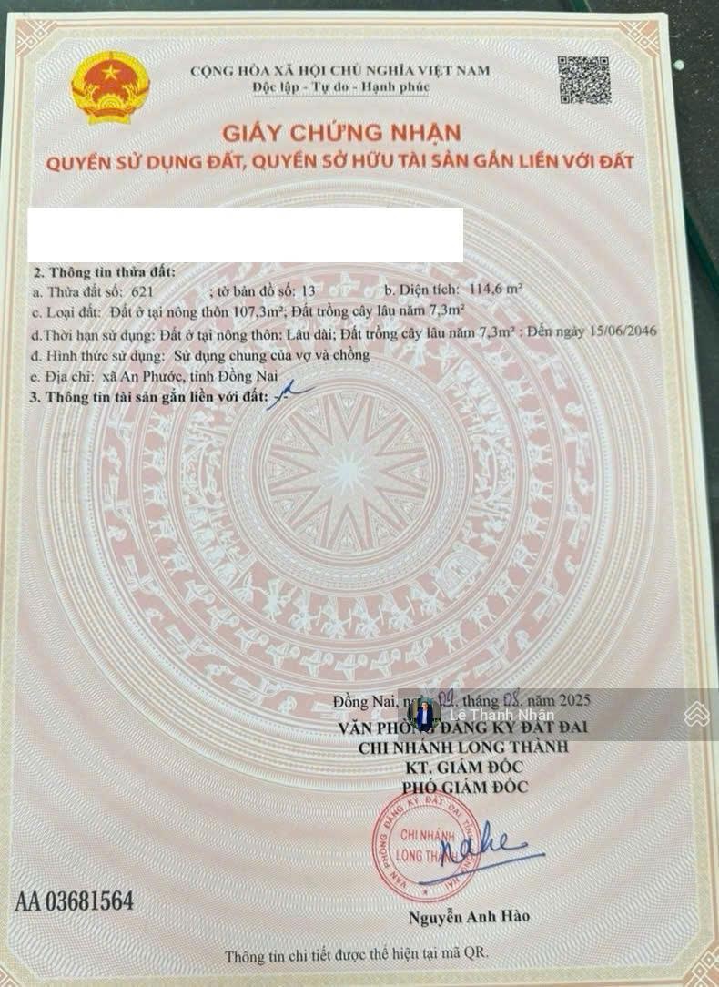 Siêu phẩm 1/ đường Phùng Hưng. Ngay sát 5 KCN lớn nhất Đồng Nai. Sổ sẵn thổ cư 100%