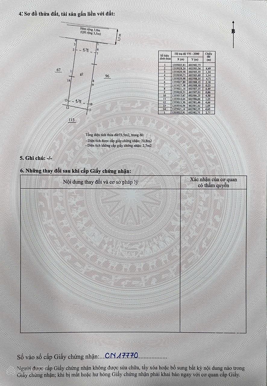 Hẻm ô tô Pasteur trung tâm Nha Trang - 73,4m2 ngang 4,8m - giá chỉ 8,5 tỷ