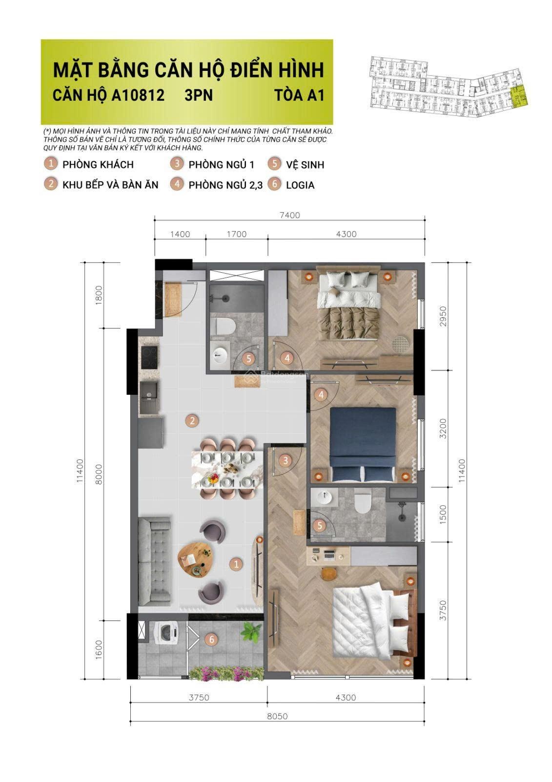 01 căn 3PN siêu đẹp - thuộc top hoa hậu - Hướng Đông Nam - SP dành cho NĐT thích hàng độc đẹp