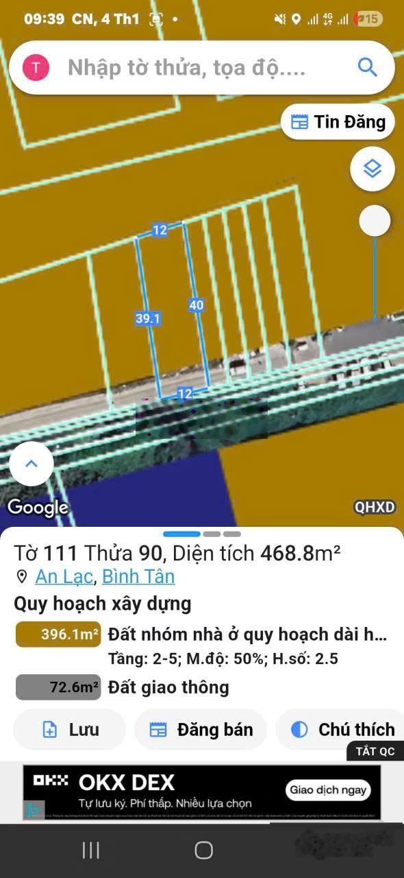 Bán đất MT chung cư EHome 3, An Lạc, Bình Tân. Liên hệ 0903070684