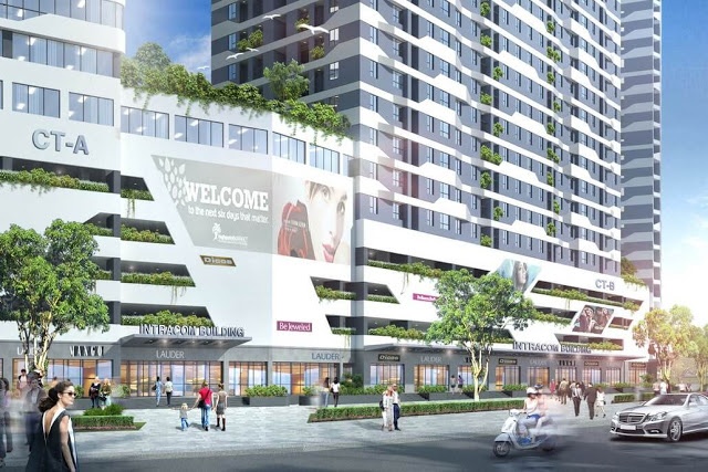 Bán căn hộ 2PN, 1WC tại Intracom Riverside, 77 triệu/m2, 50 m2