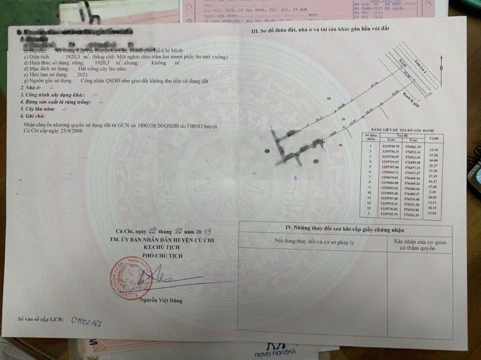 Bán 4400m2 CLN 37x118m - mặt tiền Tỉnh Lộ 2, Củ Chi, giá 7tr/m2 quy hoạch full hồng