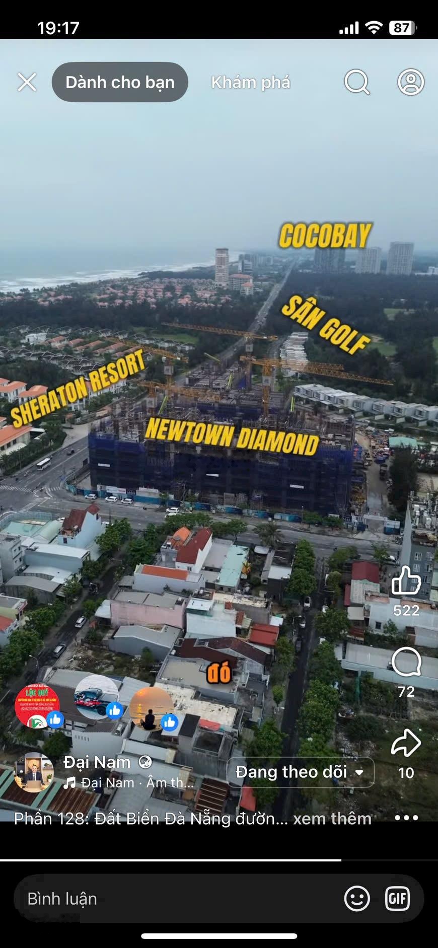 Bán lô đất đường trần văn hai, đối diện toà chung cư, 400m là bãi tắm tân trà, giá chỉ nhỉnh 6 tỷ