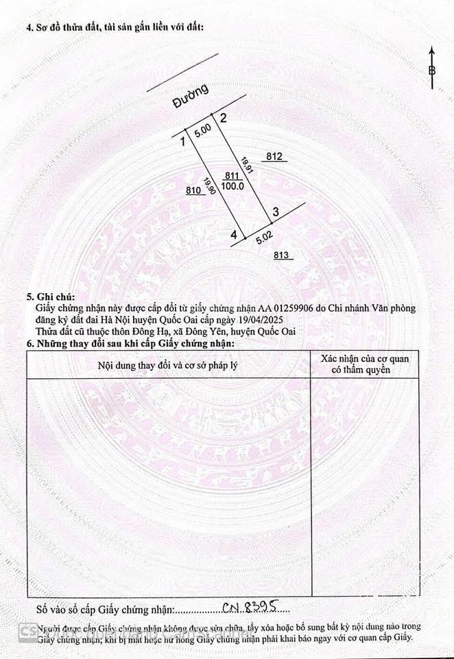 Bán lô đất 100m2 trục chính kinh doanh tại Phú Cát - Hà Nội. Sổ hồng sẵn công chứng giá 4,5 tỷ