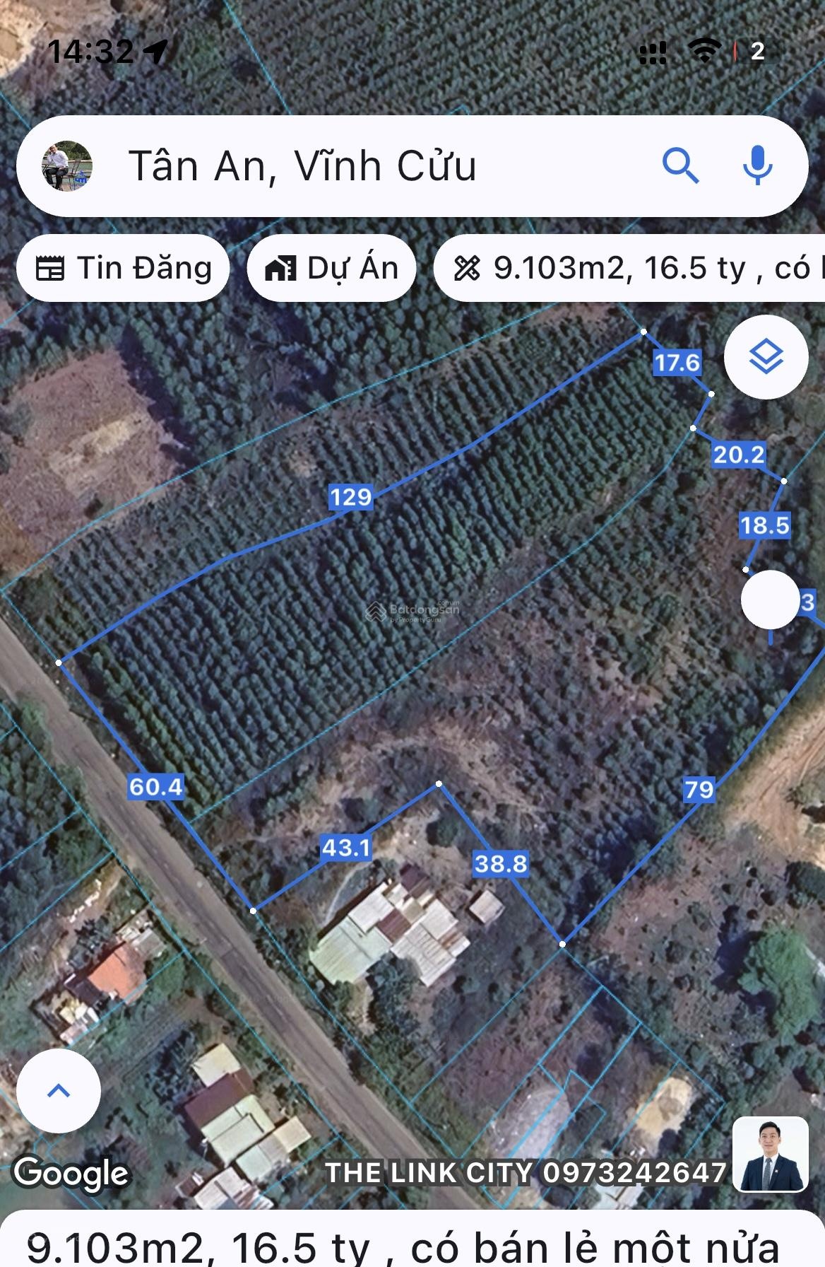 Cần bán gấp 1 hecta đất mặt tiền đường nhựa Tân An, diện tích: 1 hecta mặt tiền đường nhựa