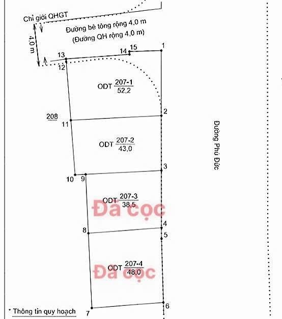 Bán 2 lô Mặt Tiền đường Phú Đức rộng 10m - P. Bắc Nha Trang, cách biển chỉ 800m.Giá chỉ 3.9 Tỷ
