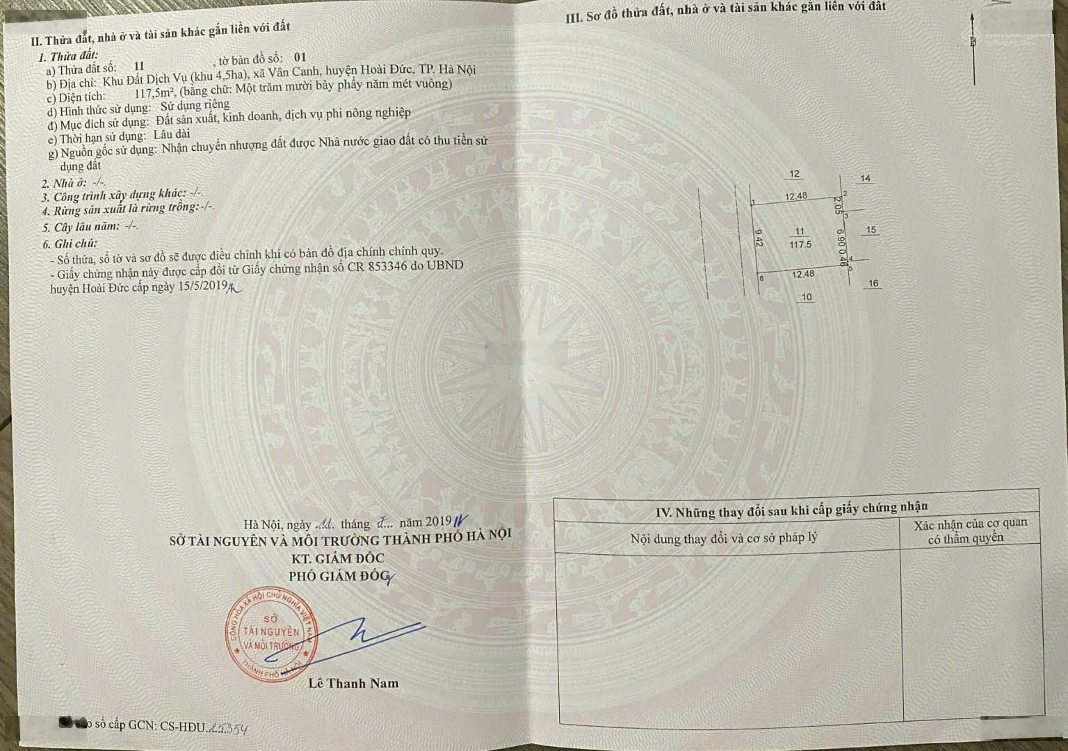 Bán lô đất 117,5m2 mặt đường Vành Đai 3.5, sát khu đô thị An Lạc, Vườn Cam