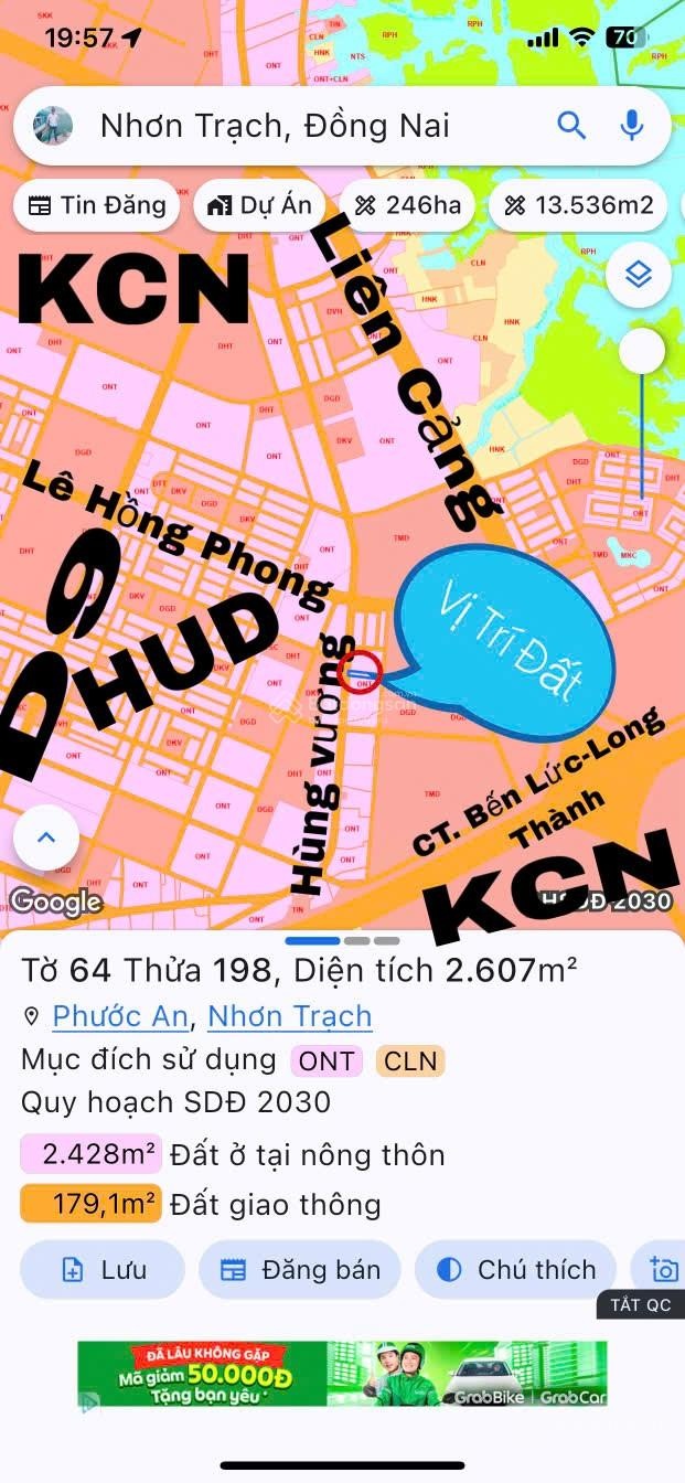 Cần bán gấp vài lô đất MT đường Hùng Vương sát Lê Hồng Phong ra cảng Phước An, thổ cư, giá rẻ
