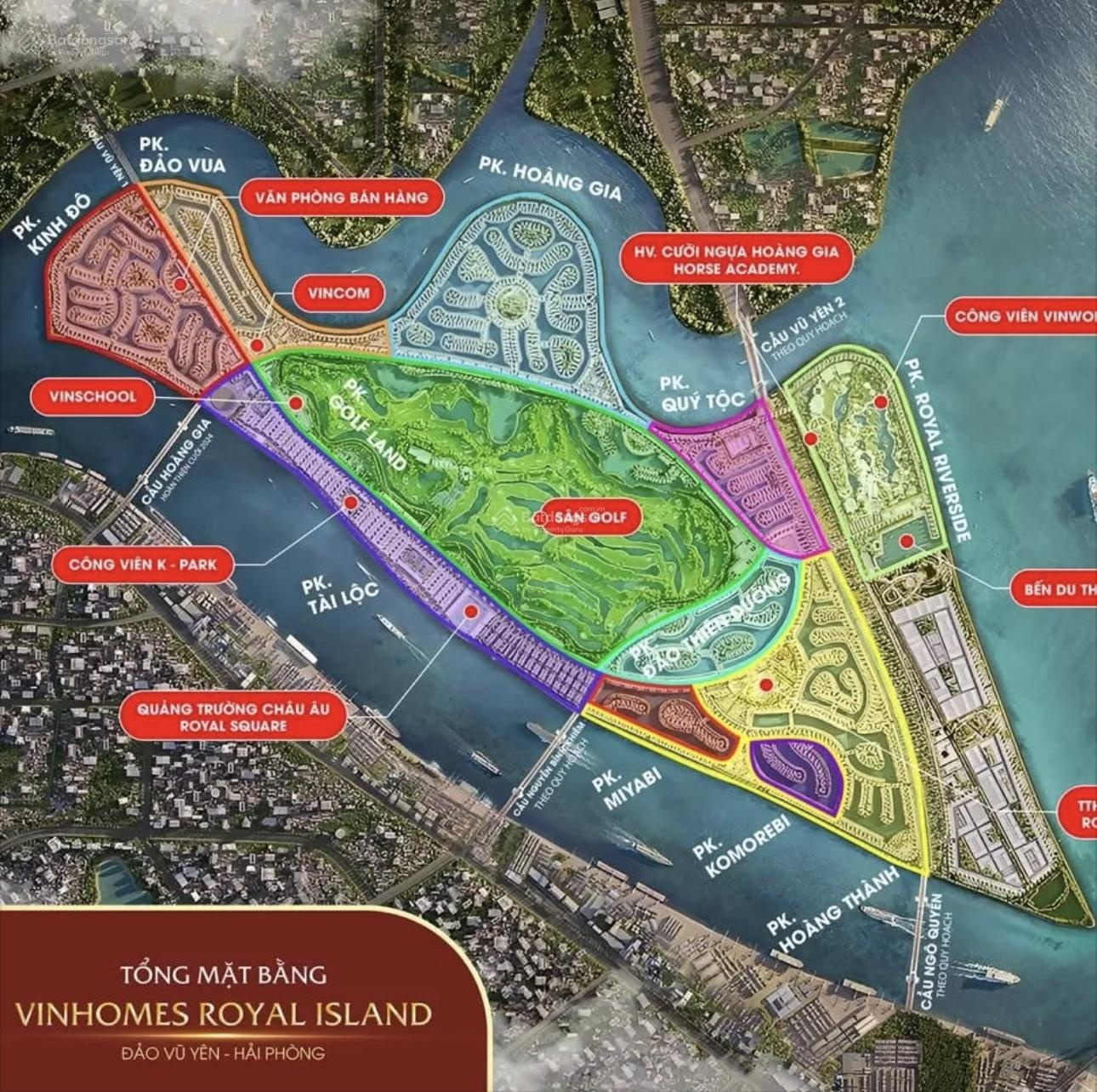 Vinhomes royal island ts-103 shophouse 2 tầng view golf giá tốt hiếm tại vũ yên dt đất