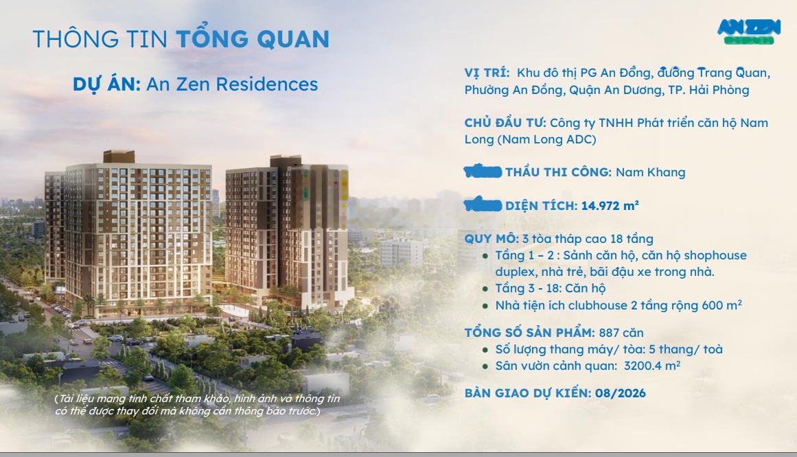 Bán CH 1PN, 1WC tại An Zen Residence, Chùa Nghèo, An Đồng, An Dương, Hải Phòng, giá ưu đãi 1,7 tỷ