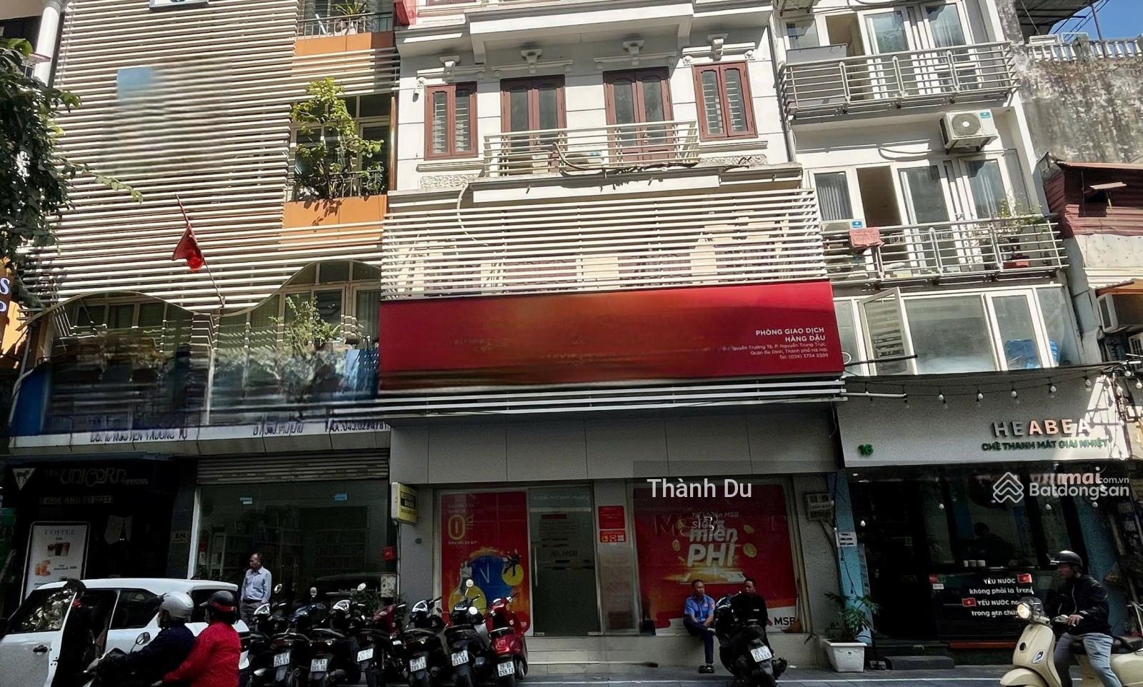 Cho thuê mặt bằng kinh doanh mặt phố Nguyễn Trường Tộ - Ba Đình 52m2x2T MT 7m giá 42 tr