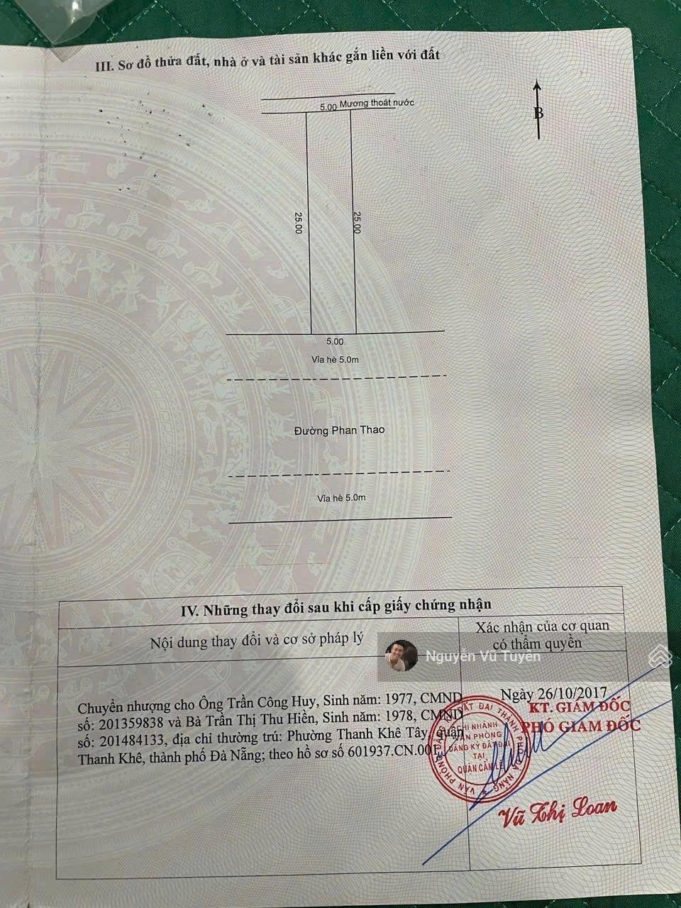 Bán đất đẹp xuất sắc tại Đường Phan Thao, Hòa Xuân, Cẩm Lệ, Đa Xuân, Cẩm Lệ, Đà Nẵng, 6,7 tỷ, 100m2