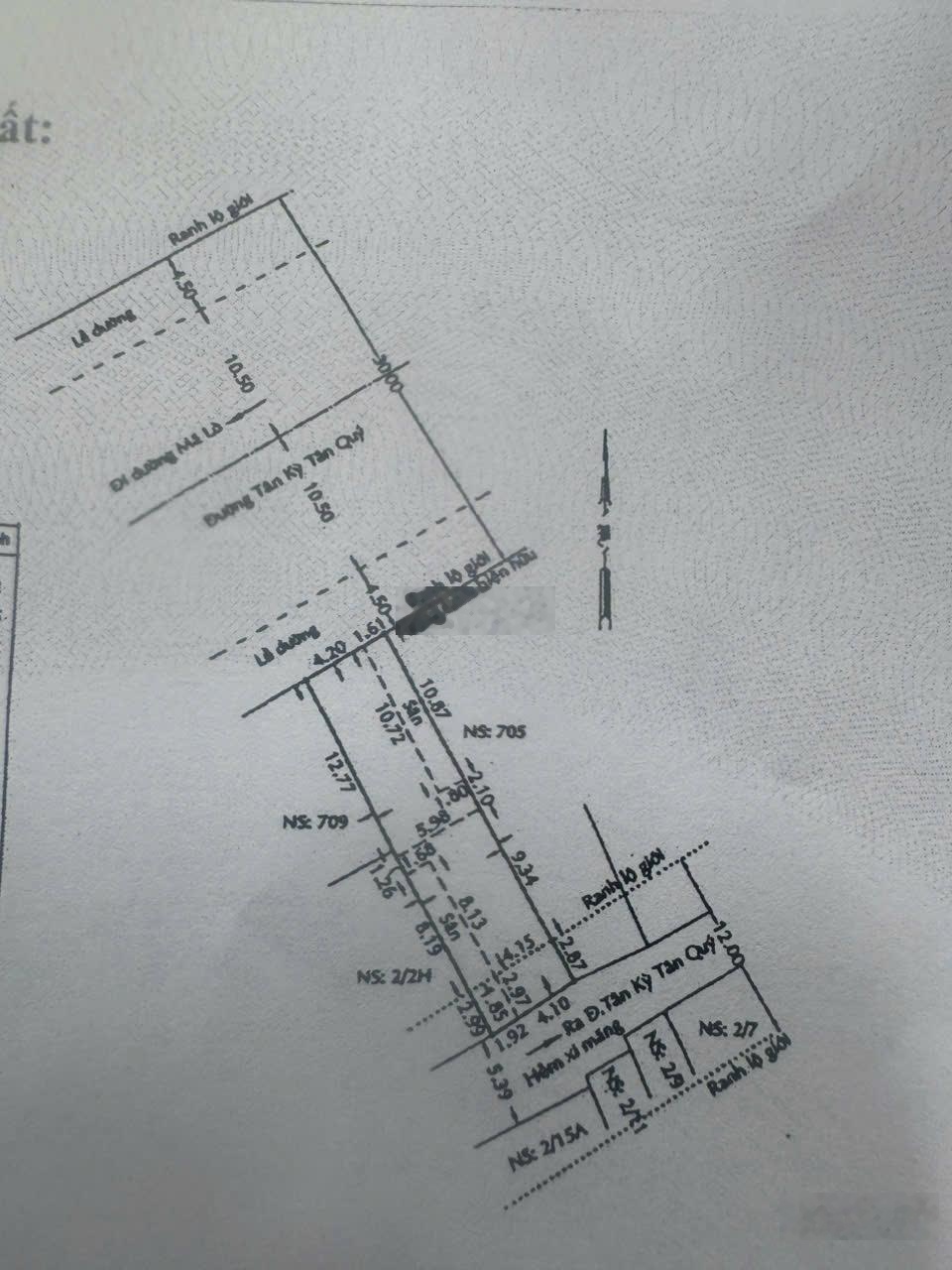 Mt tân kỳ tân quý, 24 tỷ. dt: 6x25,5 cn 149,4m2 ( đoạn đã mở đường )