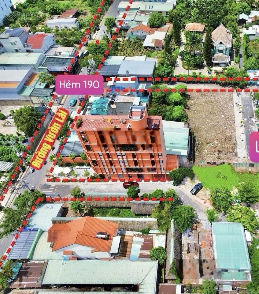 Bán đất mặt tiền hẻm 190 vườn lài Cách vườn lài chỉ 30m , Diện tích : 68.6m2 đường nhựa 6m