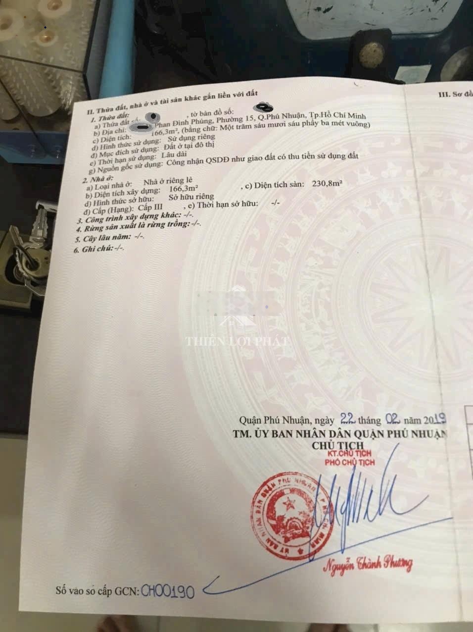 Bán nhà ngay trường hoc Trung Nhất đường Phan Đình Phùng quận Phú Nhuận - DT 166.3m2 - Giá 14,8 tỷ