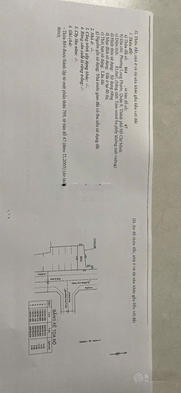 Chính chủ kẹt tiền xả lỗ lô đát 83m2 giá 3ty2. Đất 1/ Long Thuận.