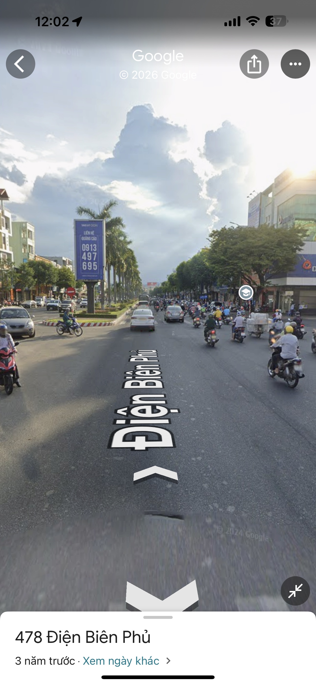 Nhà 5 tầng, 2 mặt tiền trước sau đường Điện Biên Phủ, bên cạnh Coopmart. DT: 100m2. Ngang 5m