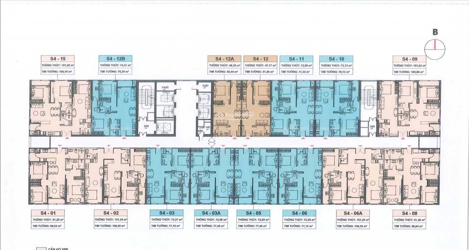 Căn 2 phòng ngủ, diện tích 92m2 - view sông Hàn cầu Rồng - Capital Square Đà Nẵng