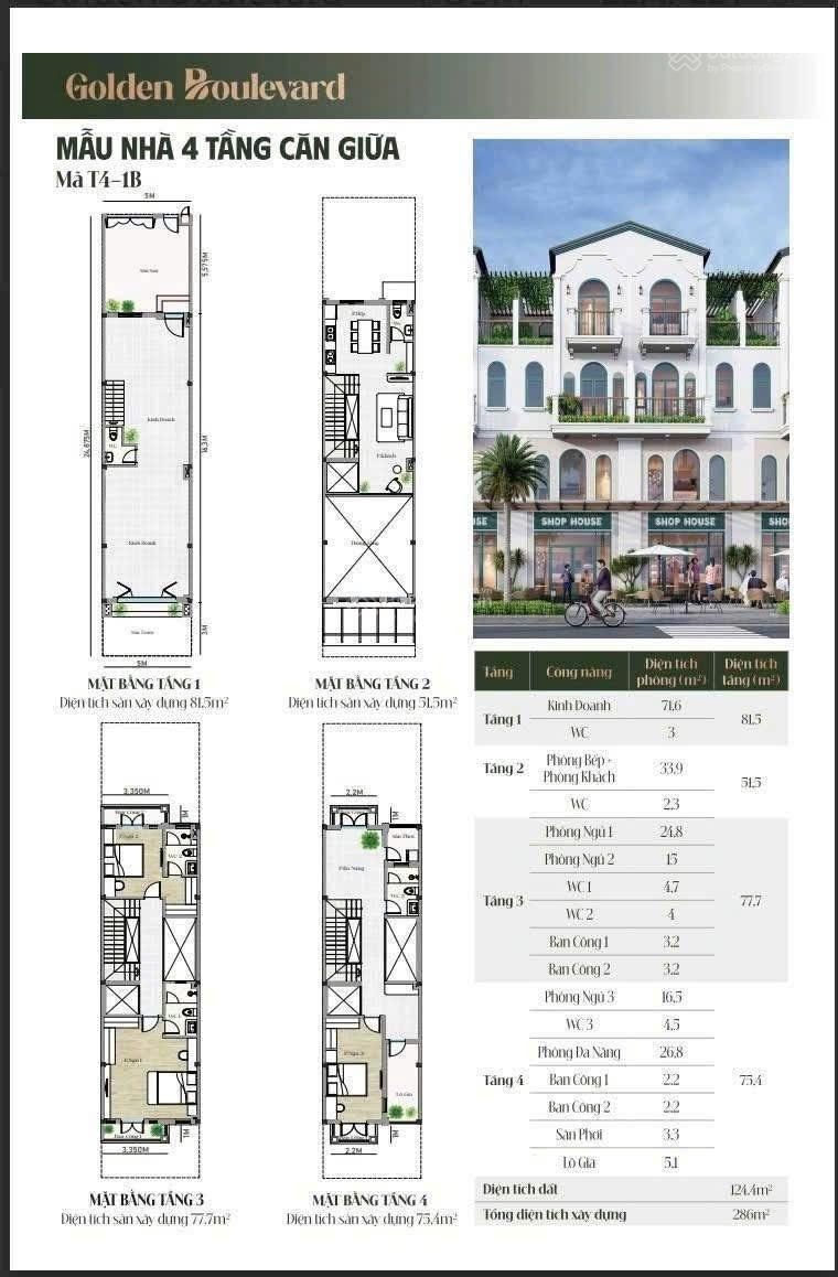 Bán nhà 5x25m xây 1 trệt 3 lầu mặt tiền Lê Lợi, Bình Dương