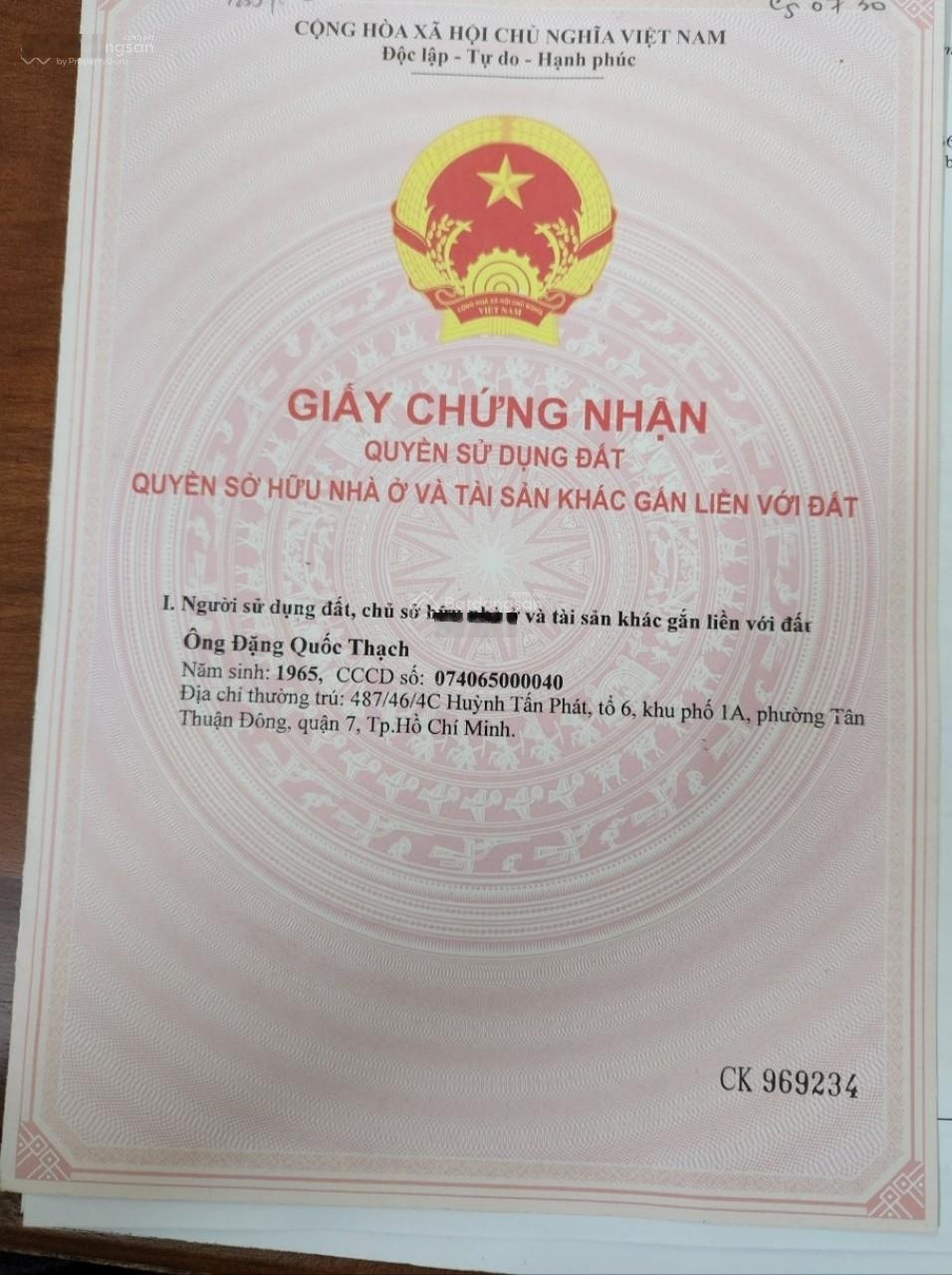 Cần bán gấp lô đất sát cụm trường học các cấp tại cát lái.Quận 2.DT 5x20m(100m2) giá 72 tr/m2.