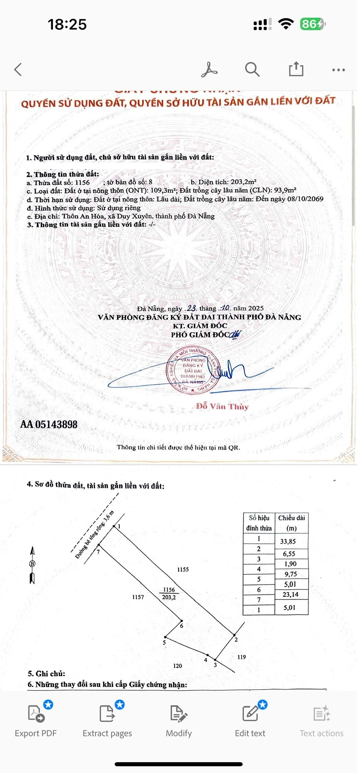 Đất thổ cư, thành phố Đà Nẵng - 203m2 - Giá đầu tư chỉ 3.2tr/m2 - Đường ô tô