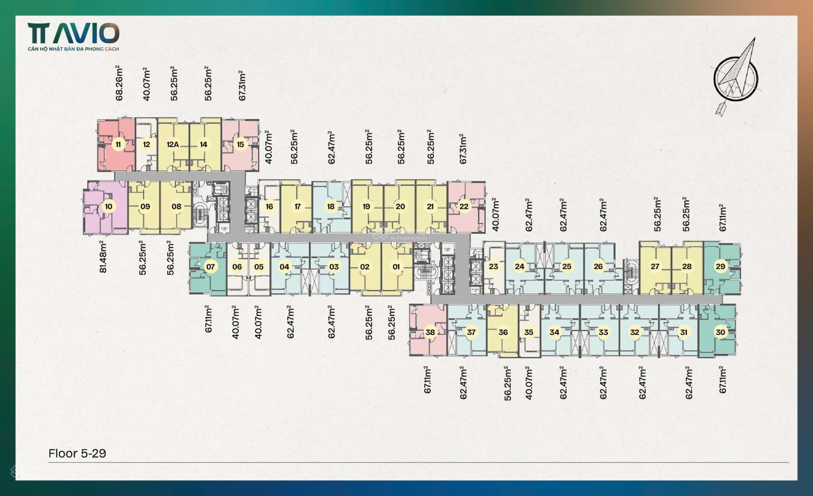 Cần bán căn 1PN+ Avis view hồ bơi, giá cả VAT 2,18ty