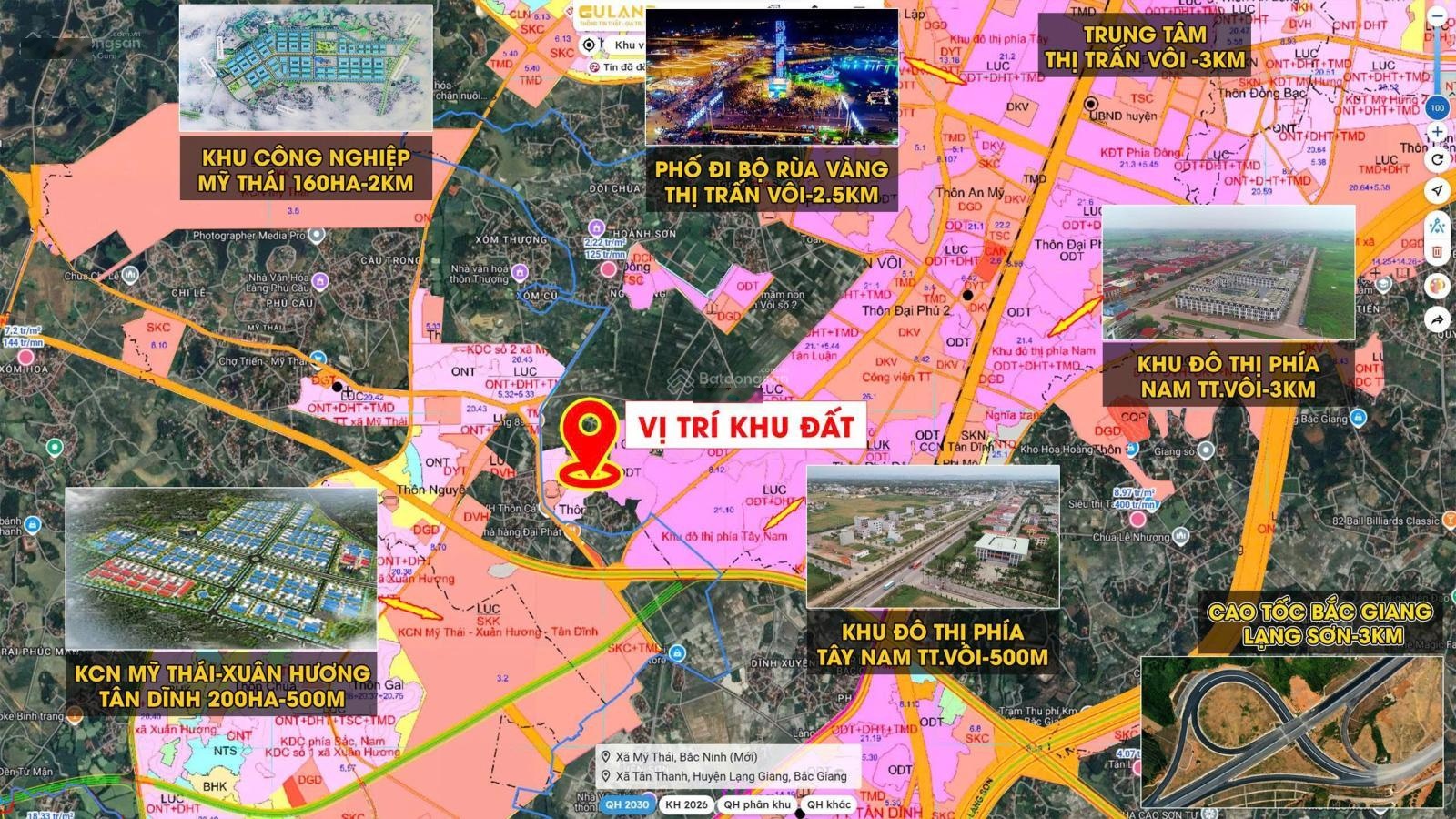 Bán 2 lô đất cạnh 2 KCN Mỹ Thái, 935 triệu, 111m2, mặt tiền 6m, pháp lý đầy đủ