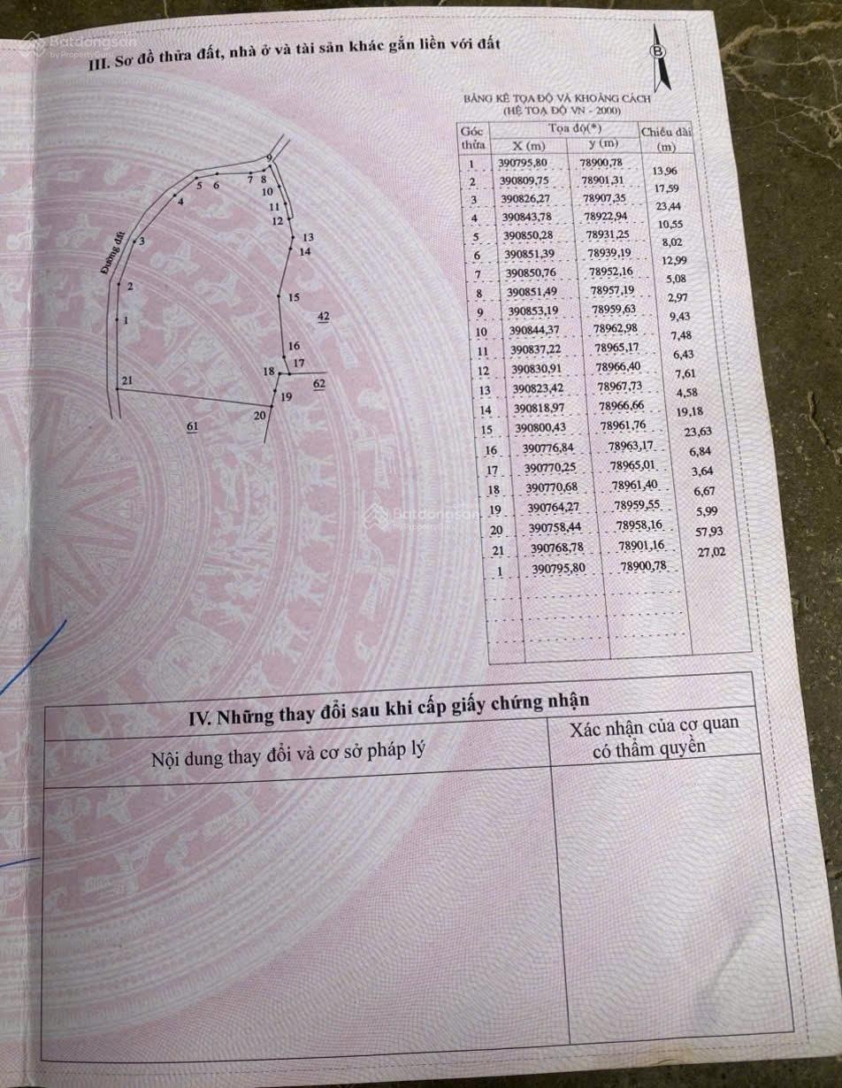 Cần bán đất tại Thôn Buôn Sim, Xã Tây Ninh Hòa (Ninh Tây) có DT 4.995 m2