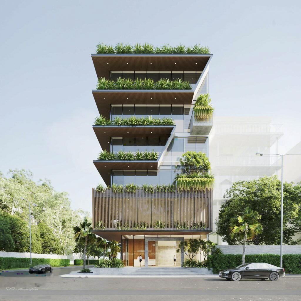 Bán Toà Nhà MT D5 P25 Q BT HĐT: 250 Triệu/ Tháng Dt: 10x23m CN: 230m2 KC:Hầm + 6T Giá Bán: 62 Tỷ