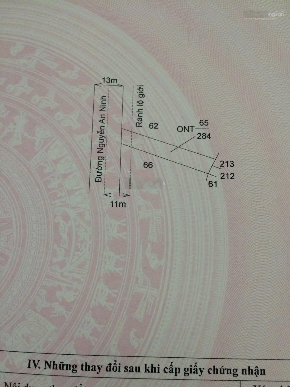 Đất thổ cư mặt tiền đường Nguyễn An Ninh, Cần Giuộc