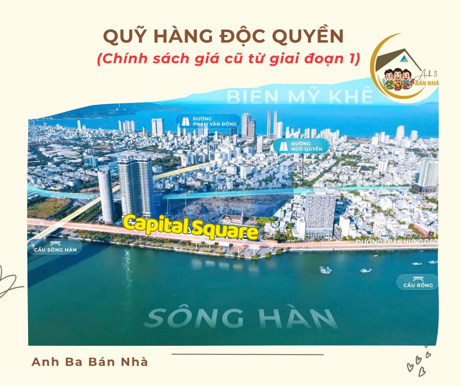 Căn hộ trung tâm sông Hàn Capital Square Quỹ hàng CÒN CK GĐ 1, Hàng độc quyền, ký trực tiếp CĐT
