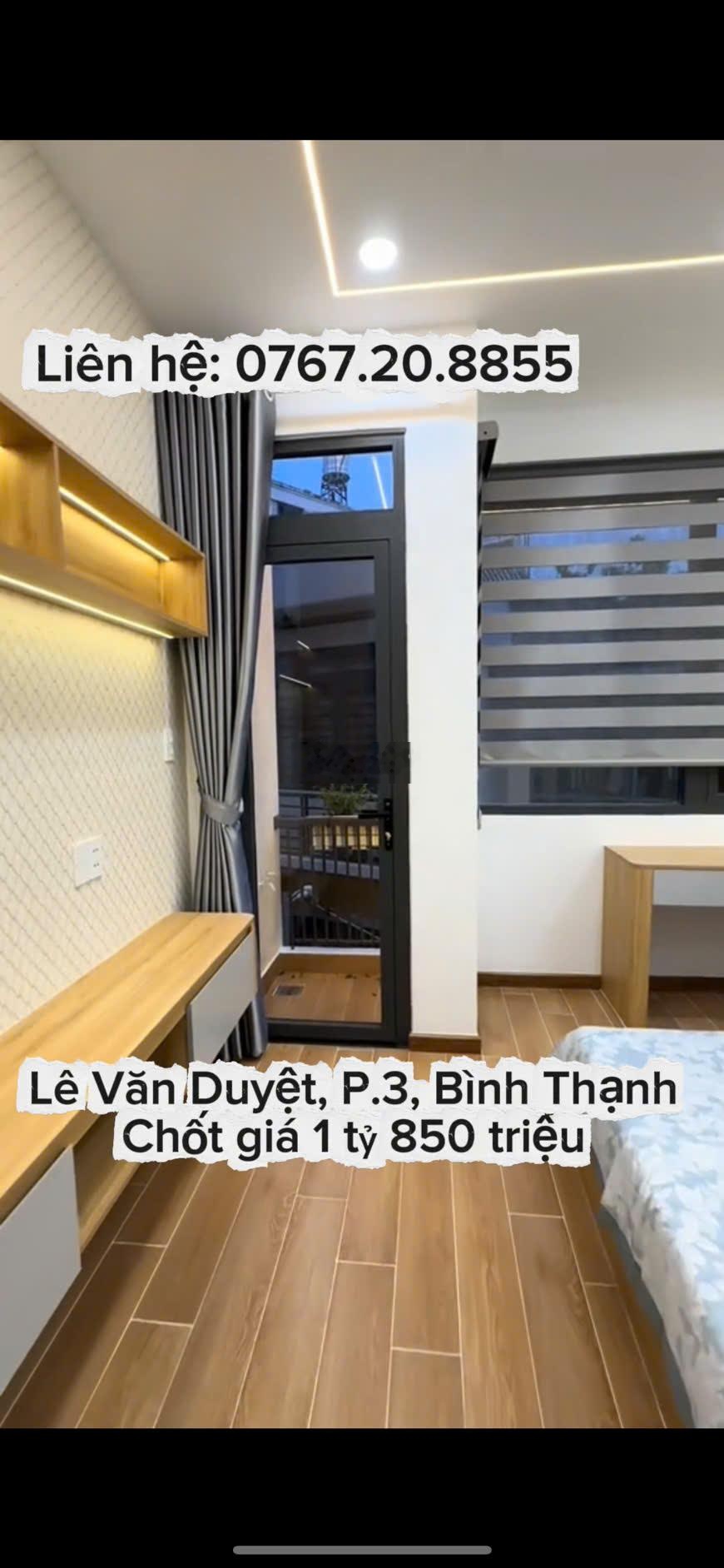 Cần bán gấp trước tết nhà 43m2 Lê Văn Duyệt, P3, Bình Thạnh. Gần Cầu Bông, giá 1tỷ850tr sổ riêng