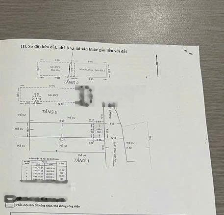 Nhà xây 3 tầng - 4 x 20m - hẻm 6m đường chu văn an phường 26