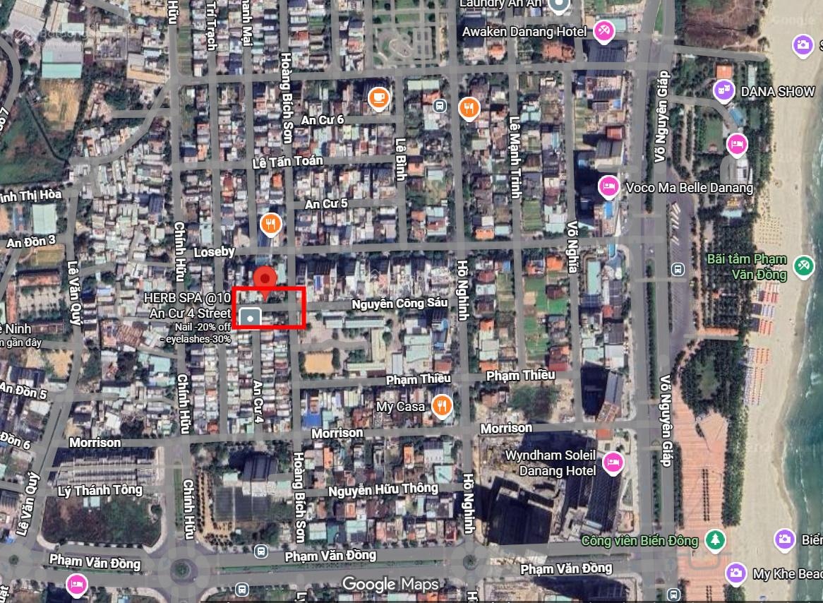 Bán nhà 3 tầng Nguyễn Công Sáu, đoạn sát góc Hoàng Bích Sơn, cách biển 300M